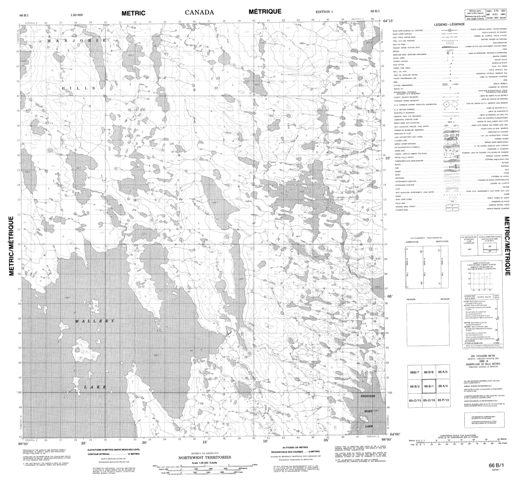 No Title Topographic Paper Map 066B01 at 1:50,000 scale