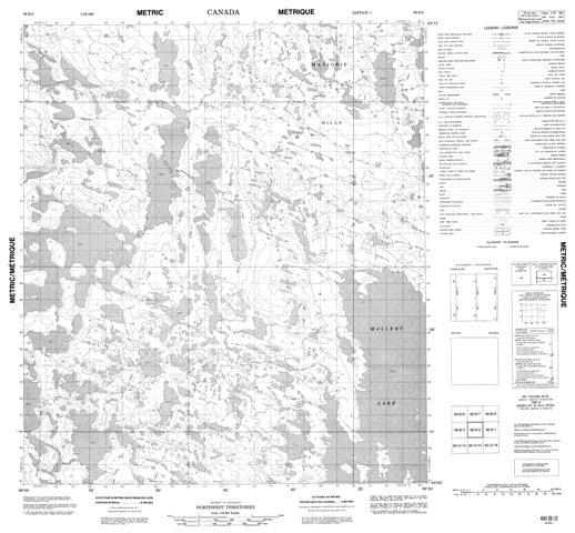 No Title Topographic Paper Map 066B02 at 1:50,000 scale