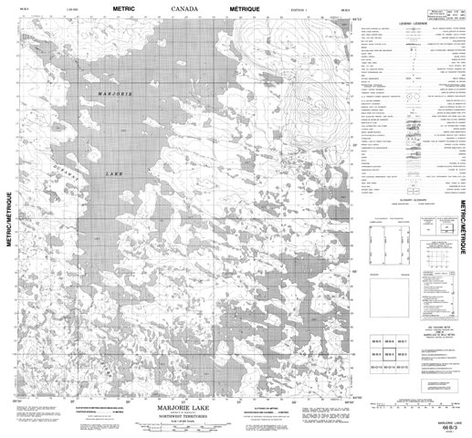 Marjorie Lake Topographic Paper Map 066B03 at 1:50,000 scale