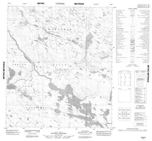 No Title Topographic Paper Map 066B05 at 1:50,000 scale