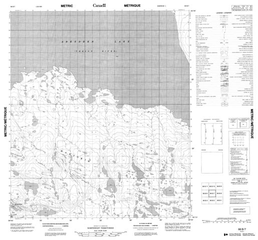 No Title Topographic Paper Map 066B07 at 1:50,000 scale