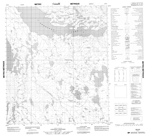 No Title Topographic Paper Map 066B08 at 1:50,000 scale