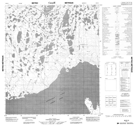 No Title Topographic Paper Map 066B10 at 1:50,000 scale
