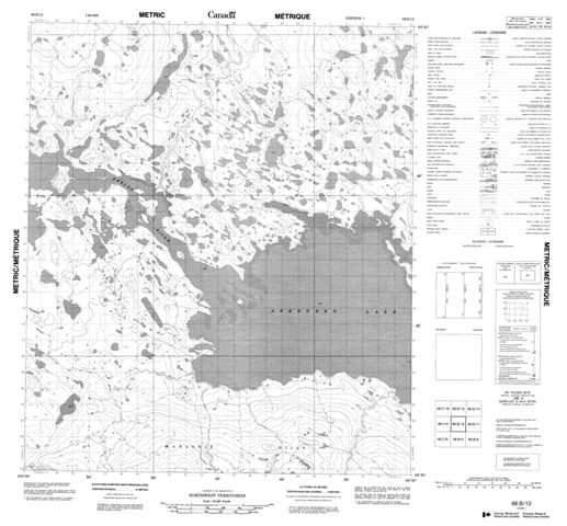 No Title Topographic Paper Map 066B12 at 1:50,000 scale