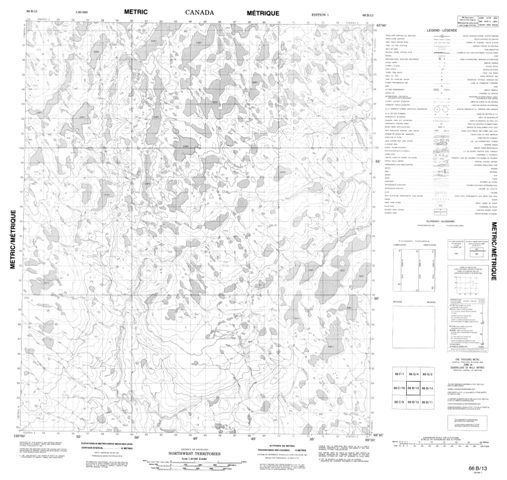 No Title Topographic Paper Map 066B13 at 1:50,000 scale