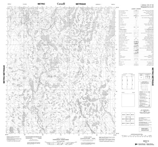 No Title Topographic Paper Map 066B14 at 1:50,000 scale