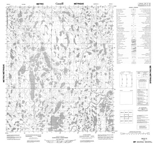 No Title Topographic Paper Map 066B15 at 1:50,000 scale