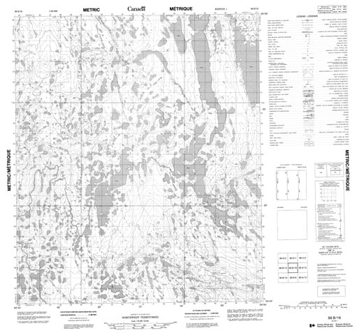 No Title Topographic Paper Map 066B16 at 1:50,000 scale
