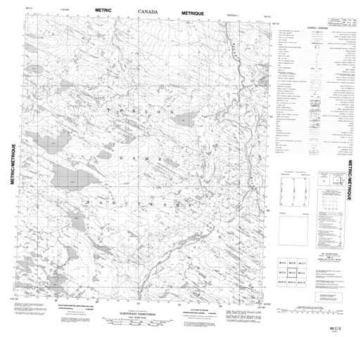 No Title Topographic Paper Map 066C03 at 1:50,000 scale