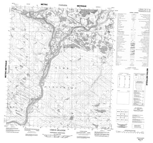 Ursus Islands Topographic Paper Map 066C05 at 1:50,000 scale