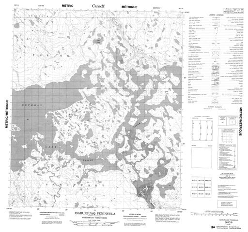 Isarurjuaq Peninsula Topographic Paper Map 066C09 at 1:50,000 scale