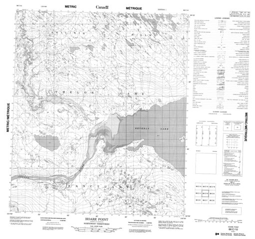 Hoare Point Topographic Paper Map 066C10 at 1:50,000 scale
