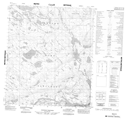 No Title Topographic Paper Map 066C12 at 1:50,000 scale