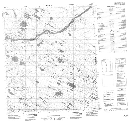 No Title Topographic Paper Map 066D01 at 1:50,000 scale