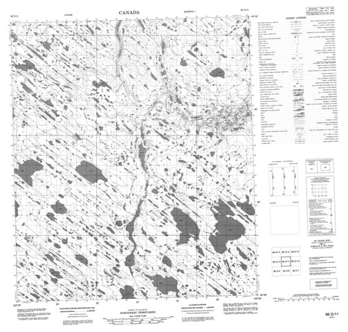No Title Topographic Paper Map 066D11 at 1:50,000 scale
