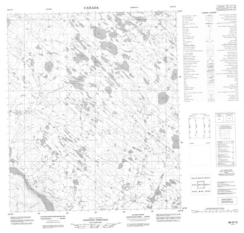 No Title Topographic Paper Map 066D12 at 1:50,000 scale