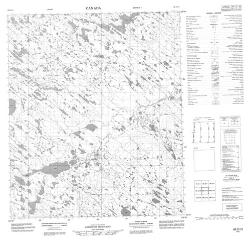 No Title Topographic Paper Map 066D13 at 1:50,000 scale