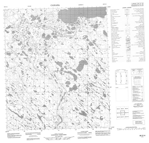 No Title Topographic Paper Map 066D14 at 1:50,000 scale