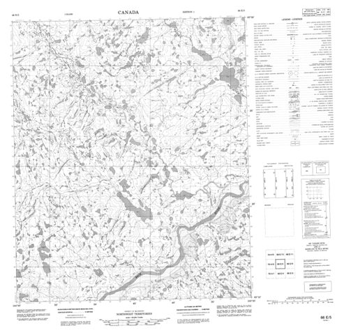 No Title Topographic Paper Map 066E05 at 1:50,000 scale
