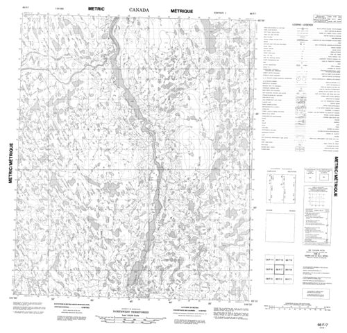 No Title Topographic Paper Map 066F07 at 1:50,000 scale