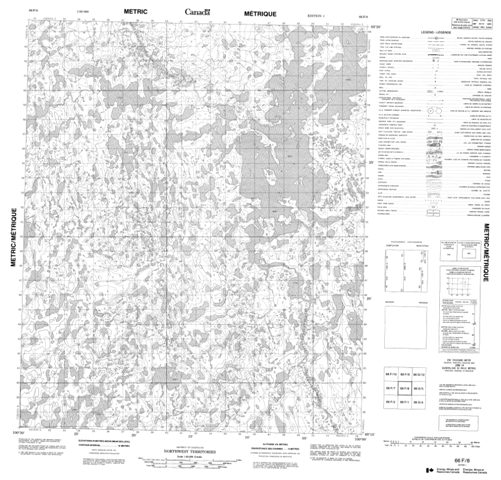 No Title Topographic Paper Map 066F08 at 1:50,000 scale