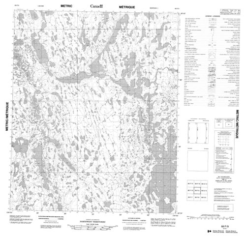 No Title Topographic Paper Map 066F09 at 1:50,000 scale