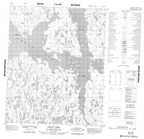 Pelly Lake Topographic Paper Map 066F14 at 1:50,000 scale