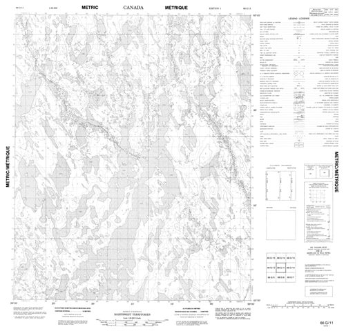 No Title Topographic Paper Map 066G11 at 1:50,000 scale