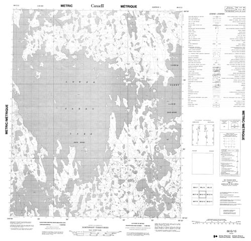No Title Topographic Paper Map 066G13 at 1:50,000 scale