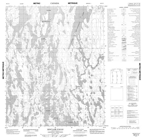 Sinclair Falls Topographic Paper Map 066G15 at 1:50,000 scale