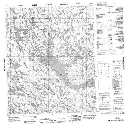 No Title Topographic Paper Map 066H11 at 1:50,000 scale