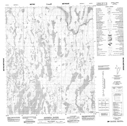 Sandhill Rapids Topographic Paper Map 066H13 at 1:50,000 scale
