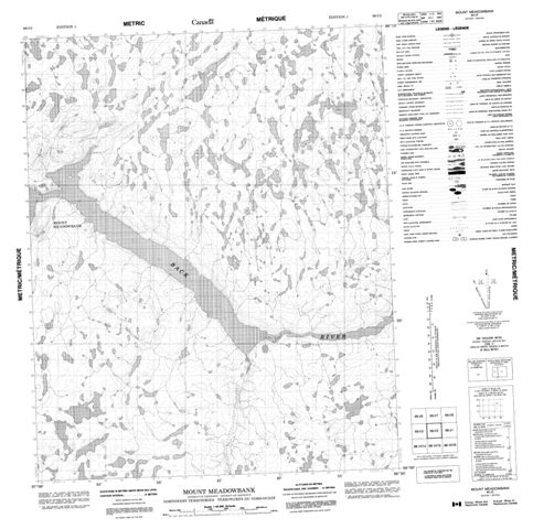 Mount Meadowbank Topographic Paper Map 066I02 at 1:50,000 scale