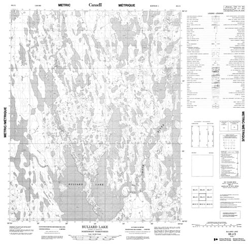 Buliard Lake Topographic Paper Map 066J03 at 1:50,000 scale