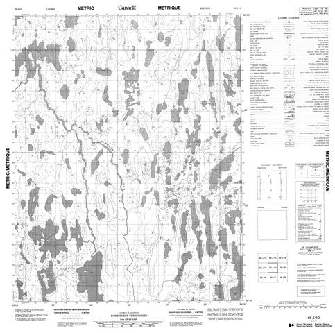 No Title Topographic Paper Map 066J10 at 1:50,000 scale