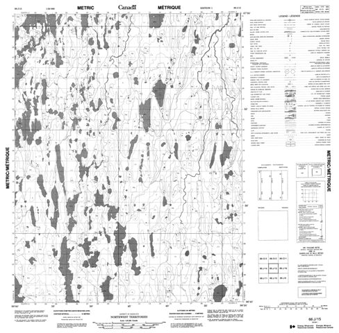 No Title Topographic Paper Map 066J15 at 1:50,000 scale