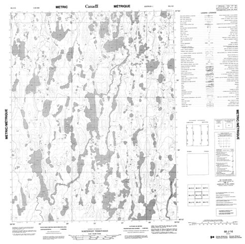 No Title Topographic Paper Map 066J16 at 1:50,000 scale