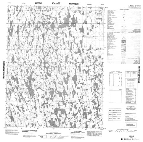 No Title Topographic Paper Map 066K09 at 1:50,000 scale