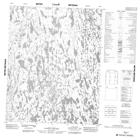 No Title Topographic Paper Map 066K11 at 1:50,000 scale
