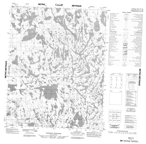 No Title Topographic Paper Map 066K12 at 1:50,000 scale