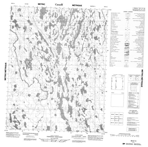 No Title Topographic Paper Map 066K14 at 1:50,000 scale