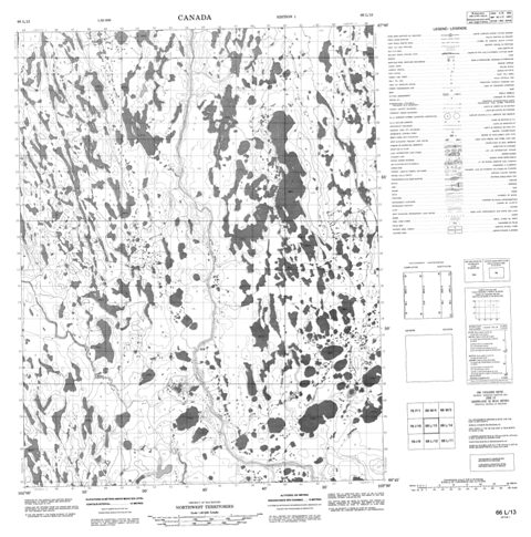 No Title Topographic Paper Map 066L13 at 1:50,000 scale