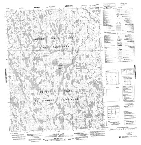 Arlone Lake Topographic Paper Map 066M08 at 1:50,000 scale