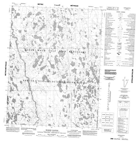 Marsh Rapids Topographic Paper Map 066N05 at 1:50,000 scale