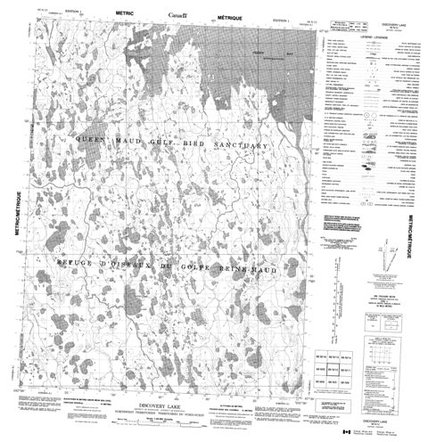 Discovery Lake Topographic Paper Map 066N12 at 1:50,000 scale