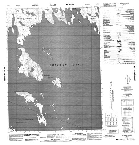 Schwatka Islands Topographic Paper Map 066P13 at 1:50,000 scale