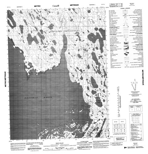 Red Bay Topographic Paper Map 066P14 at 1:50,000 scale