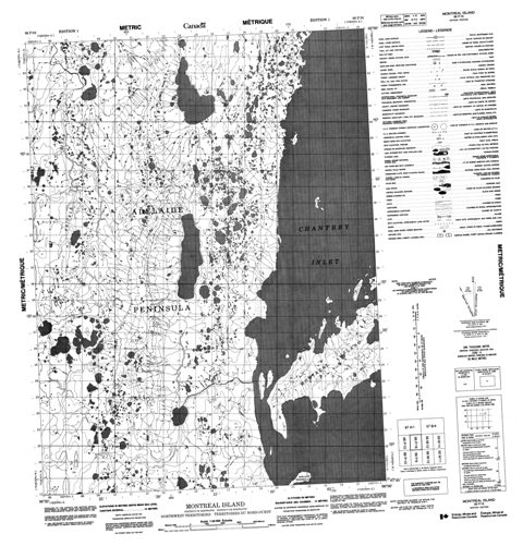 Montreal Island Topographic Paper Map 066P16 at 1:50,000 scale