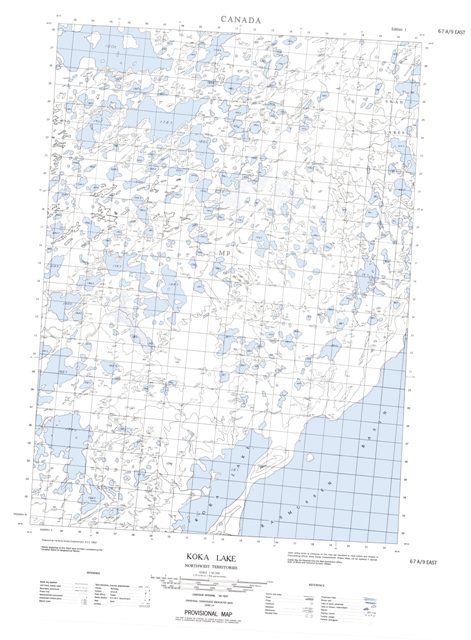 Koka Lake Topographic Paper Map 067A09E at 1:50,000 scale