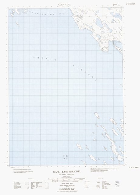 Cape John Herschel Topographic Paper Map 067A11E at 1:50,000 scale